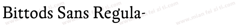 Bittods Sans Regula字体转换